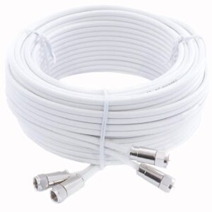 5 m Twin Satellite Shotgun Coax Cable Extension Kit with Fitted F Connectors for Sky HD Q and Freesat